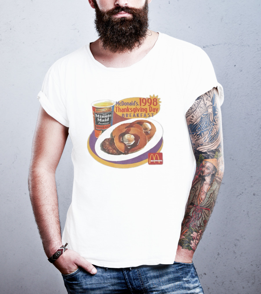 Minute Maid Orange Juice McDonald’s 1998 Thanksgiving Day Breakfast With Pancakes T-Shirt