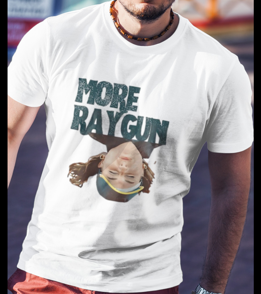 More Raygun Upside Down Headphone T-Shirt