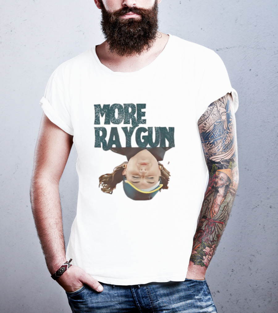 More Raygun Upside Down Headphone T-Shirt