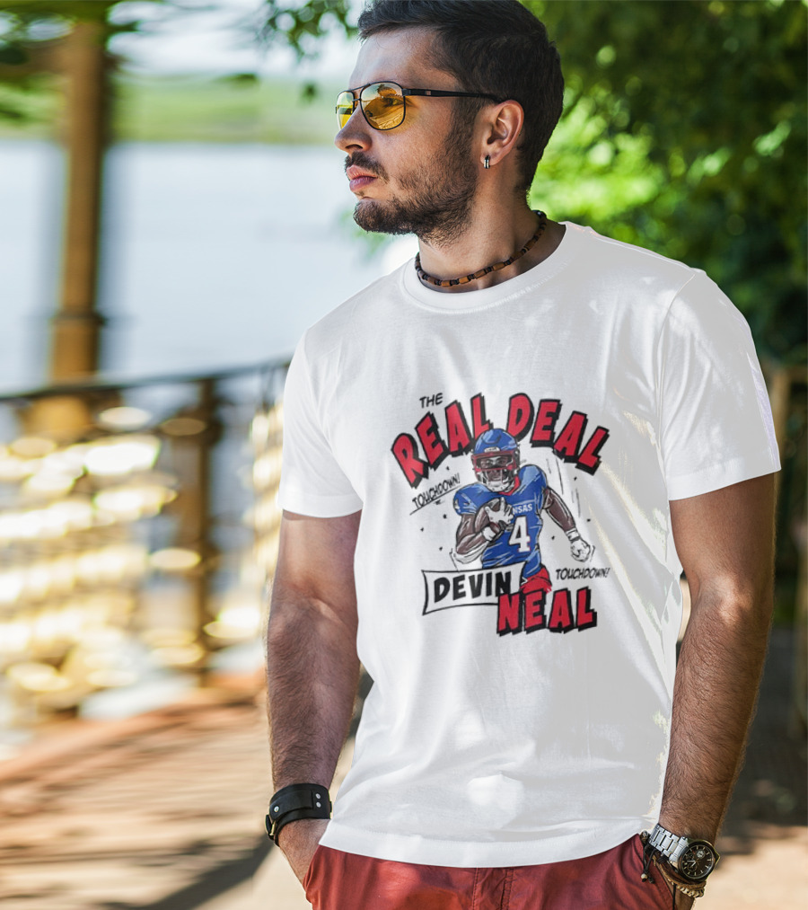 The Real Deal Devin Neal Kansas Touchdown Jayhawks T-Shirt