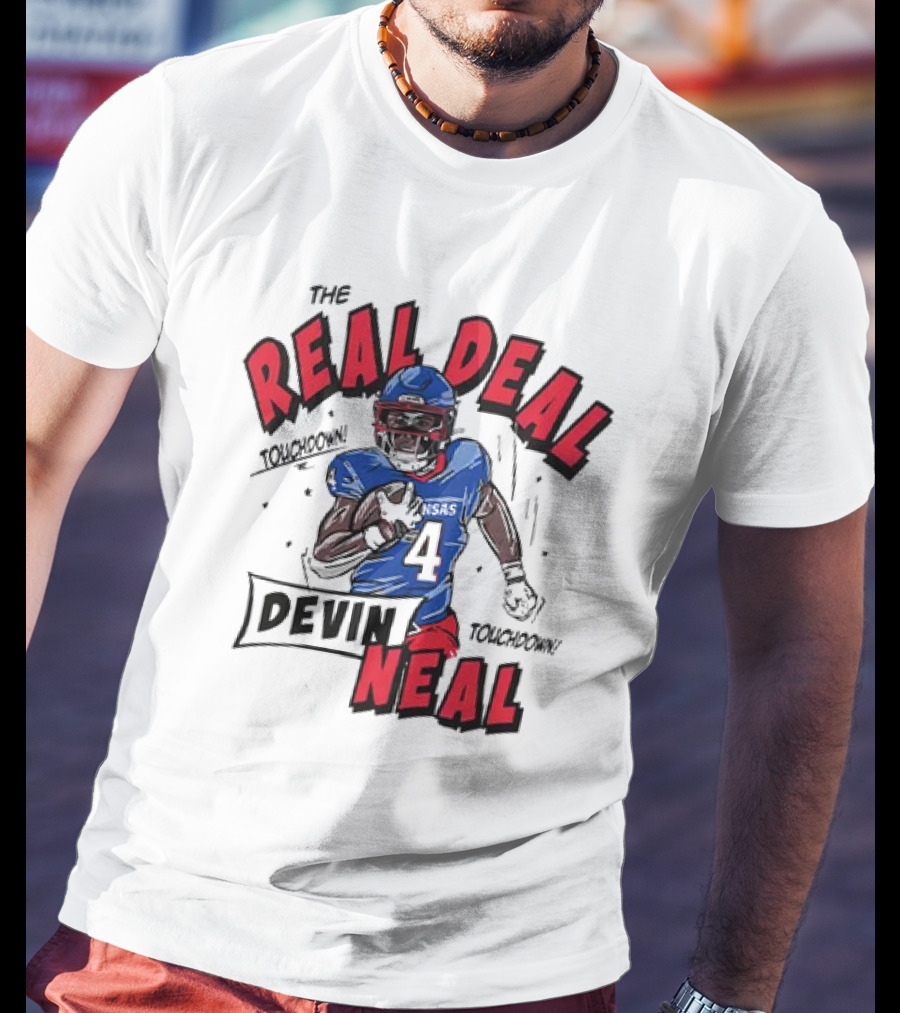 The Real Deal Devin Neal Kansas Touchdown Jayhawks T-Shirt