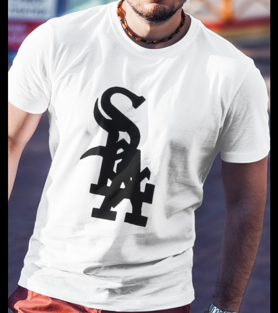 Chicago White Sox And Los Angeles Dodgers Logo Combination T-Shirt