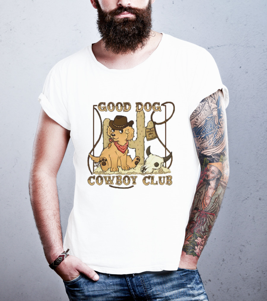 Good Dog Cowboy Club Cactus And Skull T-Shirt