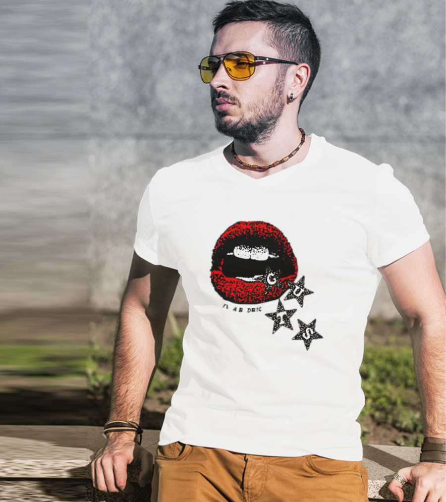 Olivia Rodrigo Guts Red Lips With Stars T-Shirt