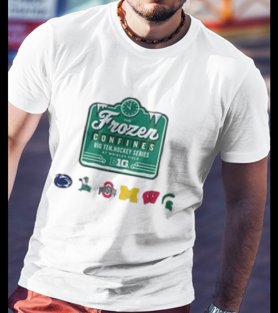 The Frozen Confines Big Ten Hockey Series At Wrigley Field 2025 Penn State Notre Dame Ohio State Michigan Wisconsin Michigan State T-Shirt