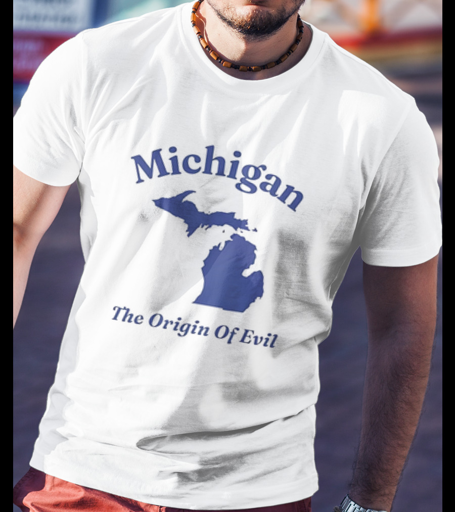 Michigan The Origin Of Evil Map T-Shirt