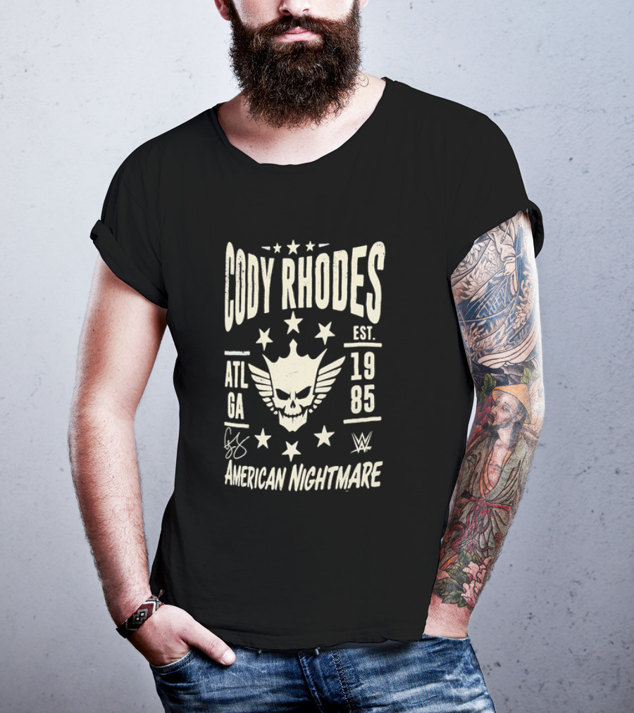 Cody Rhodes American Nightmare Est 1985 ATL GA WWE Signature T-Shirt