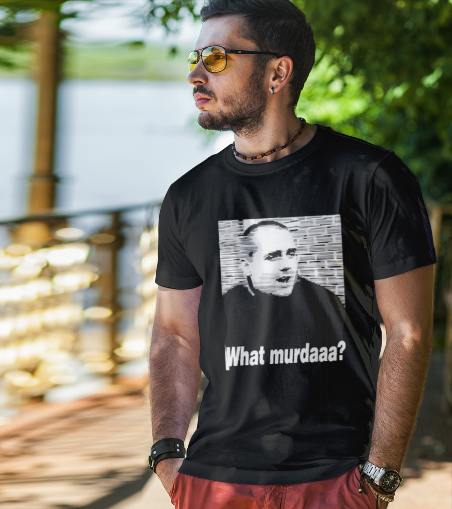What Murdaaa John Gotti Photo With Distorted Brick Background T-Shirt