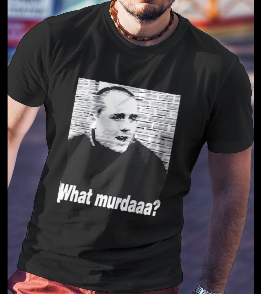 What Murdaaa John Gotti Photo With Distorted Brick Background T-Shirt