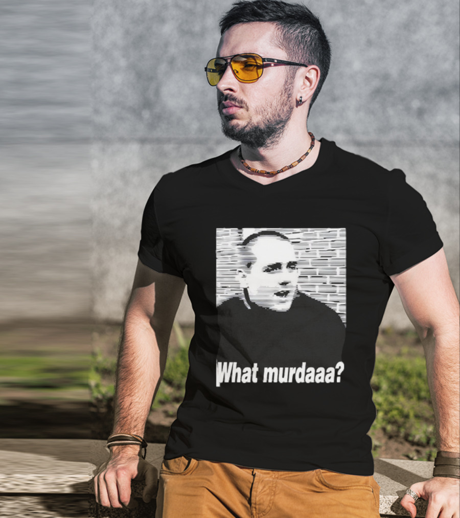 What Murdaaa John Gotti Photo With Distorted Brick Background T-Shirt