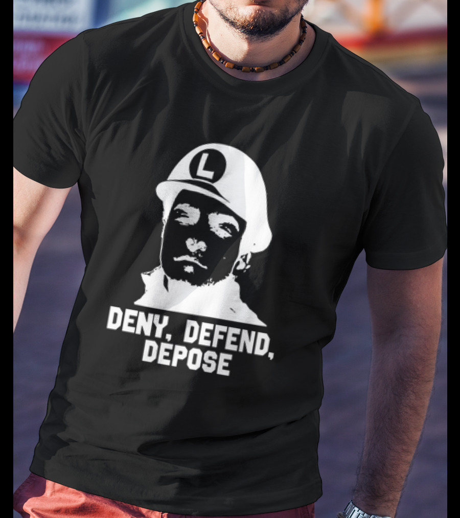 Luigi Mangione L Icon Deny Defend Depose Super Mario Hat T-Shirt