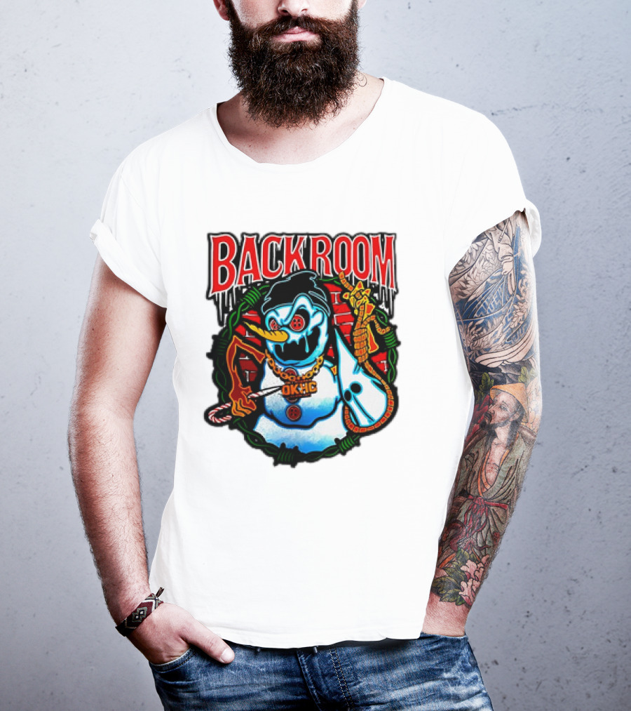 Backroom OKHC Hardcore Snowman Holiday T-Shirt