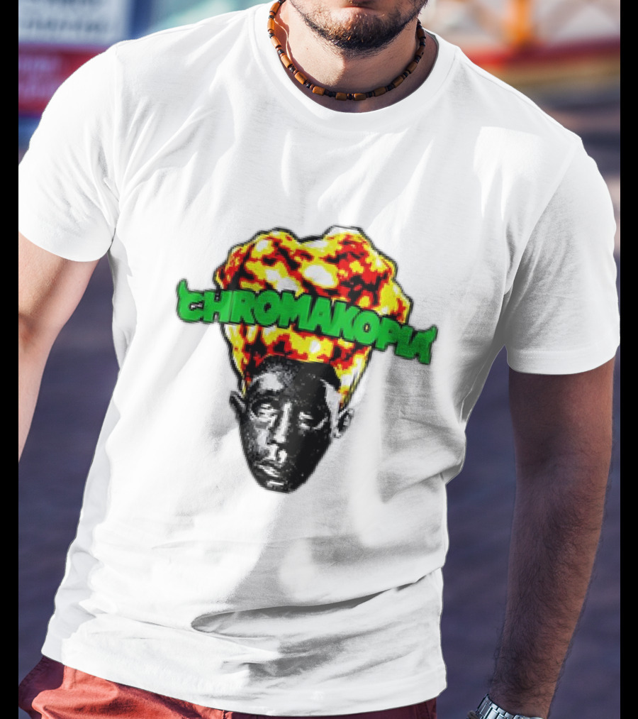 Chromakopia Flaming Head Abstract T-Shirt