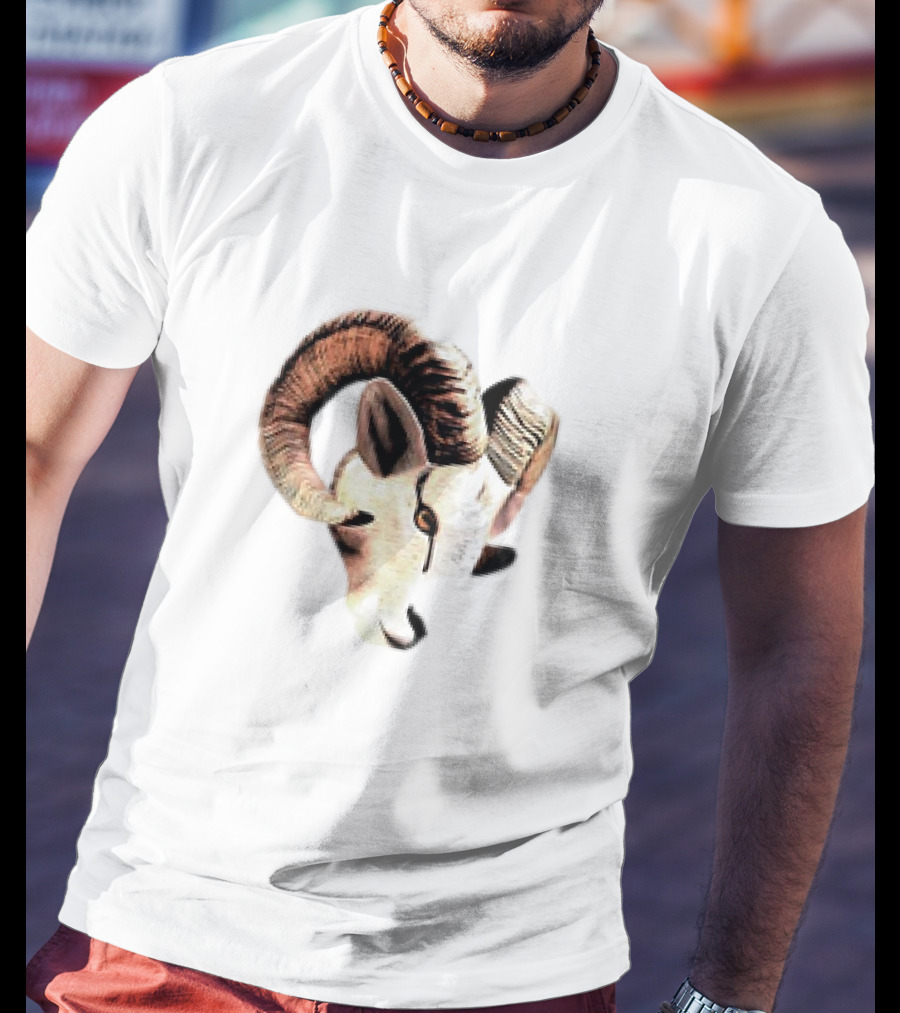 Los Angeles Rams Goat Cutout Animal T-Shirt