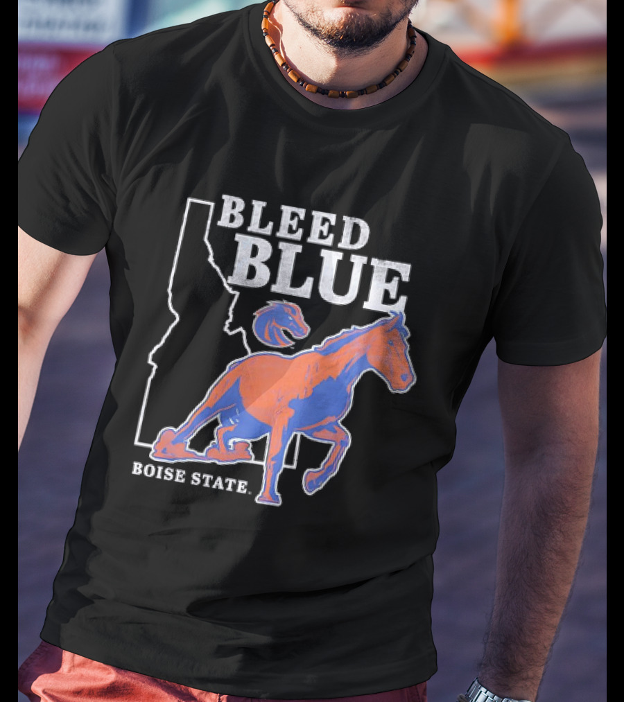 Bleed Blue Boise State Broncos Vintage Logo Idaho T-Shirt