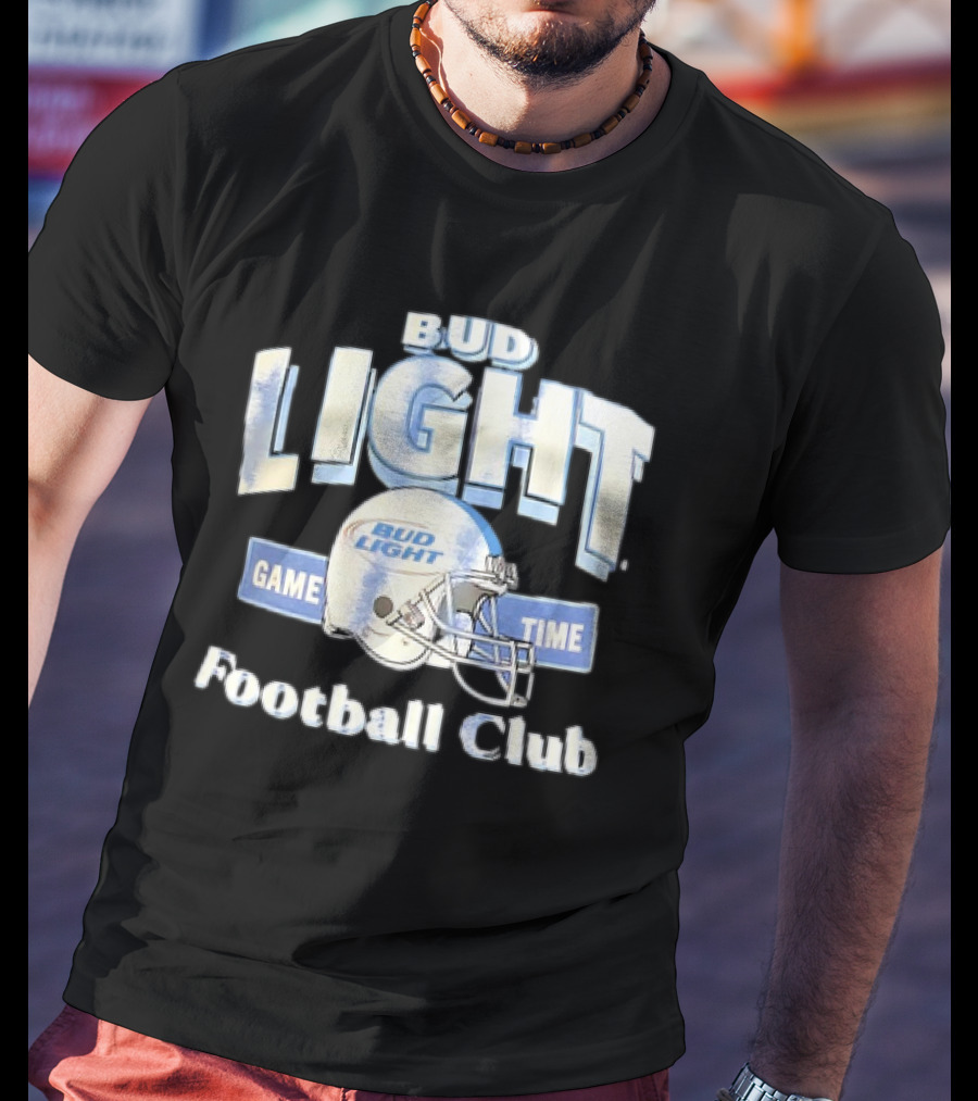 Bud Light Game Time Football Club Helmet T-Shirt