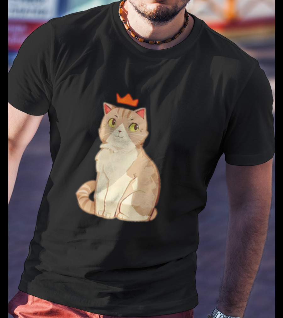 Good Times Cat With Orange Crown T-Shirt
