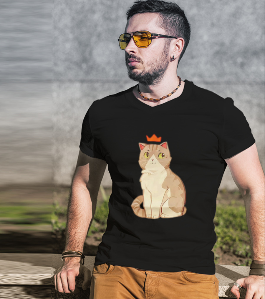 Good Times Cat With Orange Crown T-Shirt
