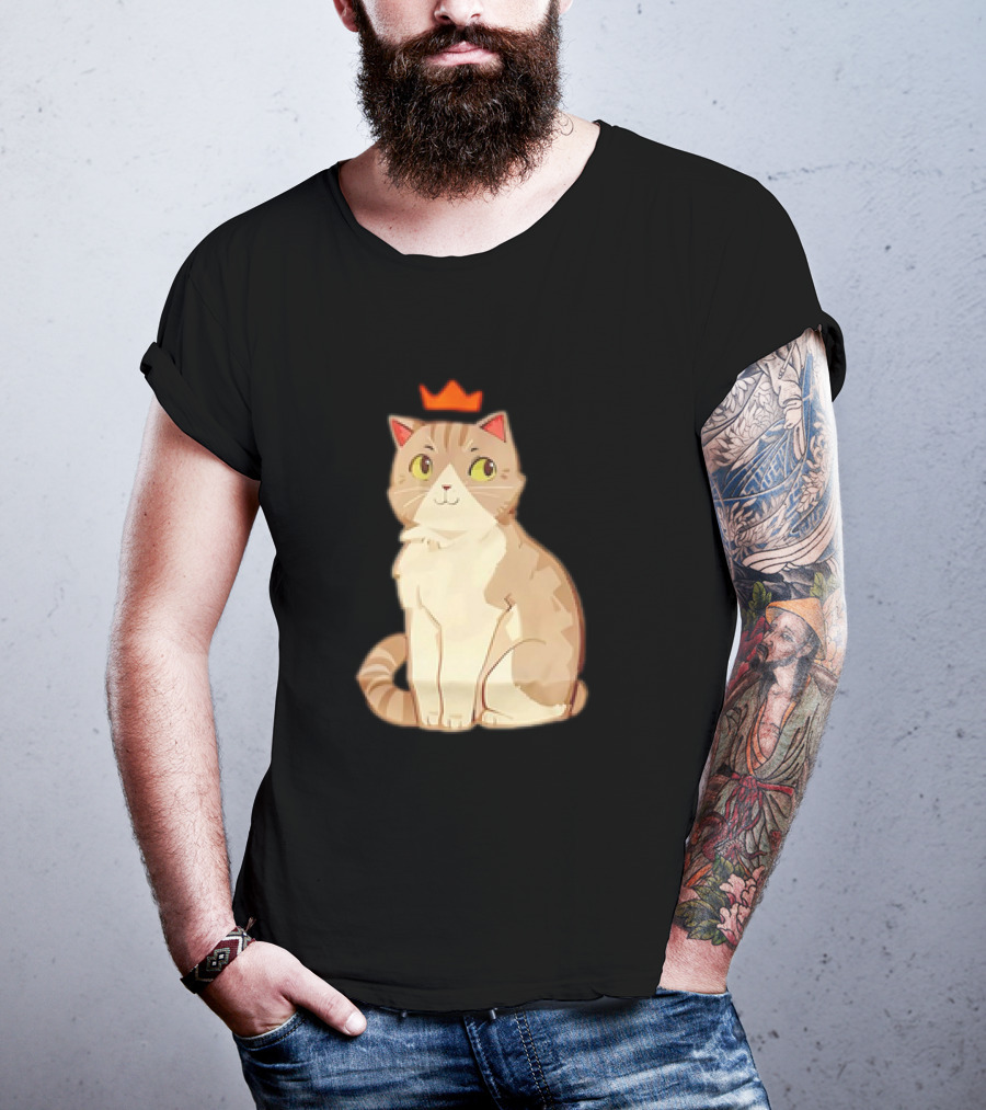 Good Times Cat With Orange Crown T-Shirt