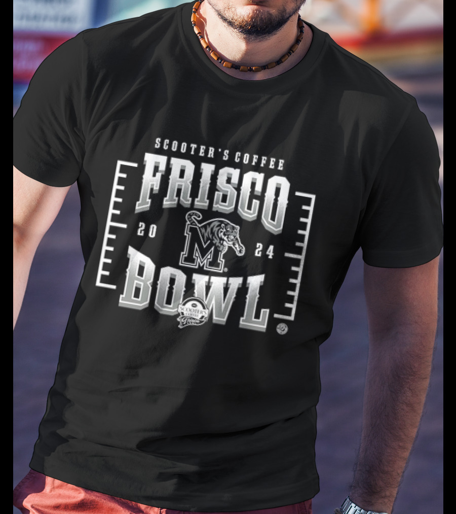 Scooter's Coffee Frisco Bowl Memphis Tigers Football T-Shirt