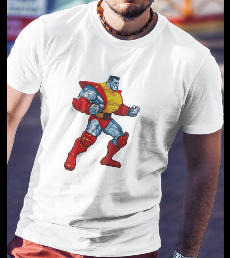 Colossus From X-Men Children Of The Atom Pixel T-Shirt