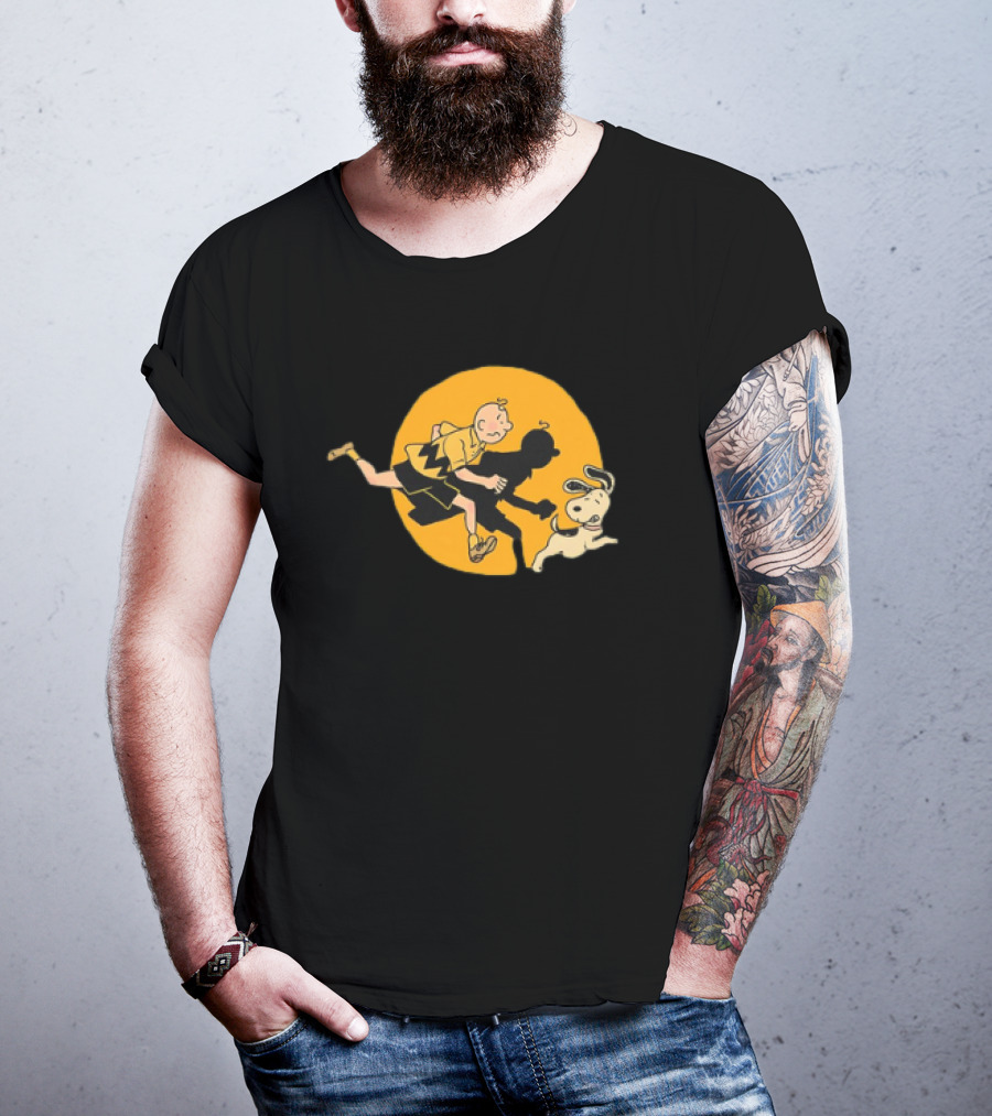 Charlie Brown And Snoopy Adventure Inspired By Tintin T-Shirt