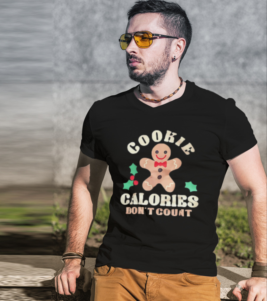 Cookie Calories Don’t Count Gingerbread Christmas T-Shirt