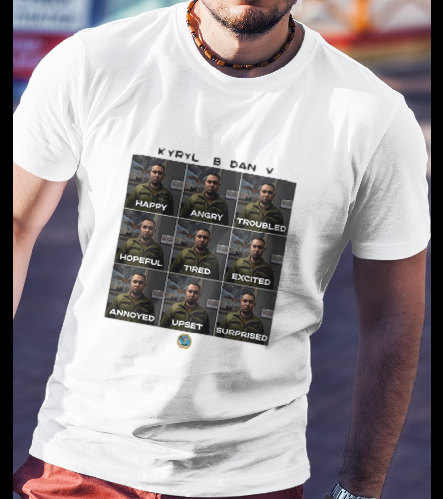 KYRYLO BUDANOV Happy Angry Troubled Hopeful Tired Excited Annoyed Upset Surprised Emotions T-Shirt