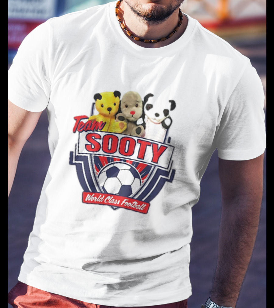 Team Sooty World Class Football Soccer Badge Trio T-Shirt