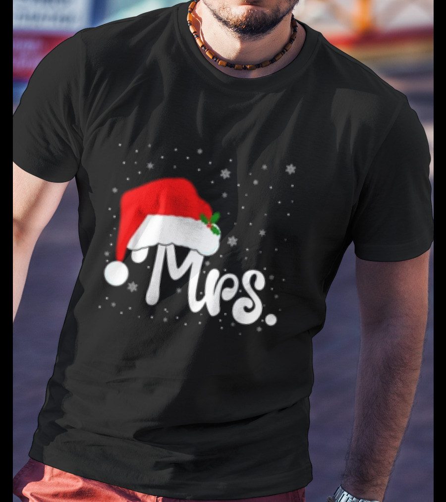 Mrs Santa Claus Christmas Matching Couples T-Shirt