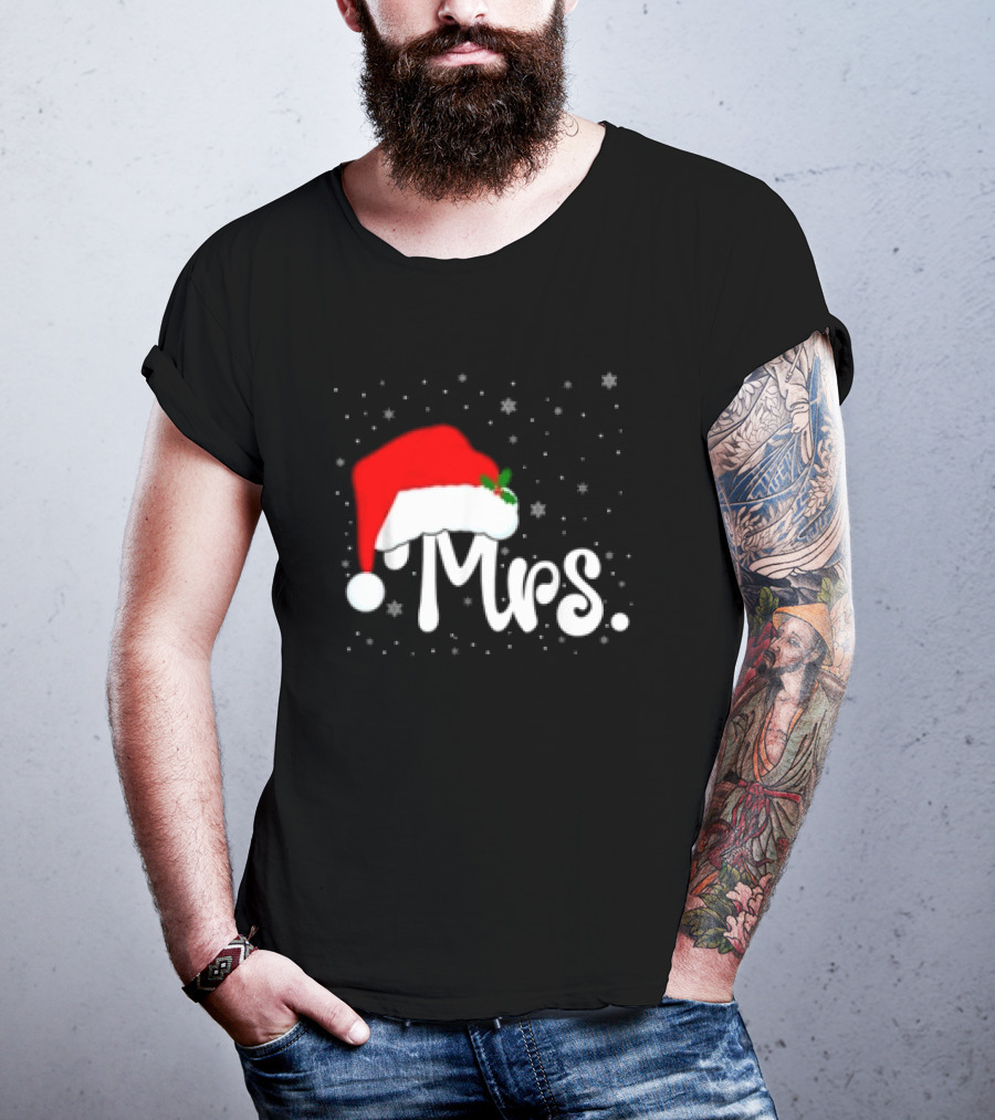 Mrs Santa Claus Christmas Matching Couples T-Shirt