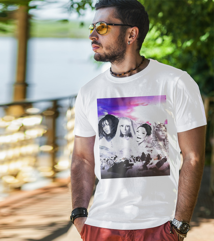 Kingkongkenn My Female Rap Mount Rushmore Nicki Minaj And Rihanna T-Shirt