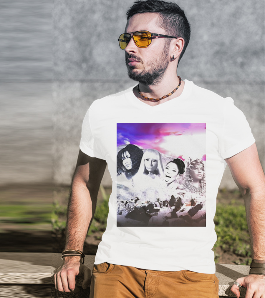 Kingkongkenn My Female Rap Mount Rushmore Nicki Minaj And Rihanna T-Shirt