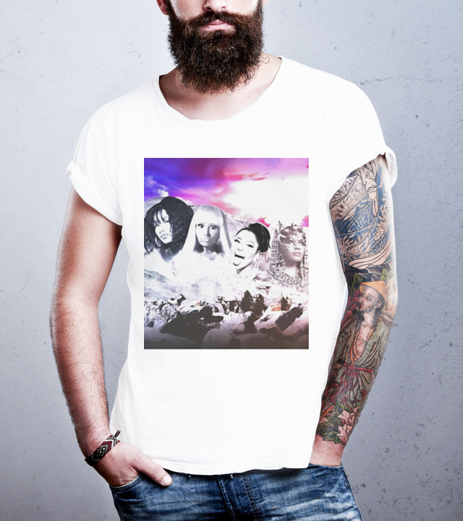Kingkongkenn My Female Rap Mount Rushmore Nicki Minaj And Rihanna T-Shirt