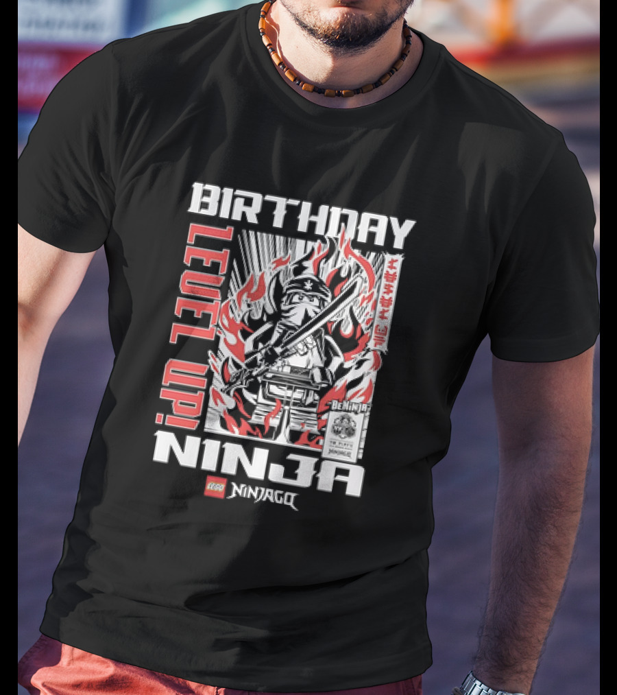 Birthday Level Up Ninja LEGO Ninjago Fire T-Shirt
