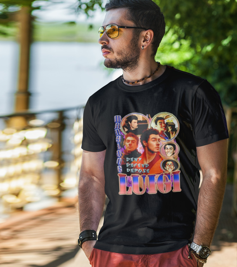 Mansion Party Luigi Deny Defend Depose T-Shirt