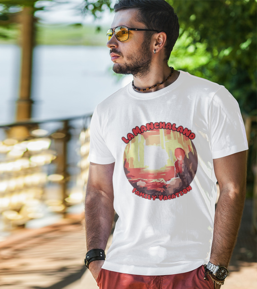 La Manchaland Family Vacation Sci-Fi Adventure Scene T-Shirt