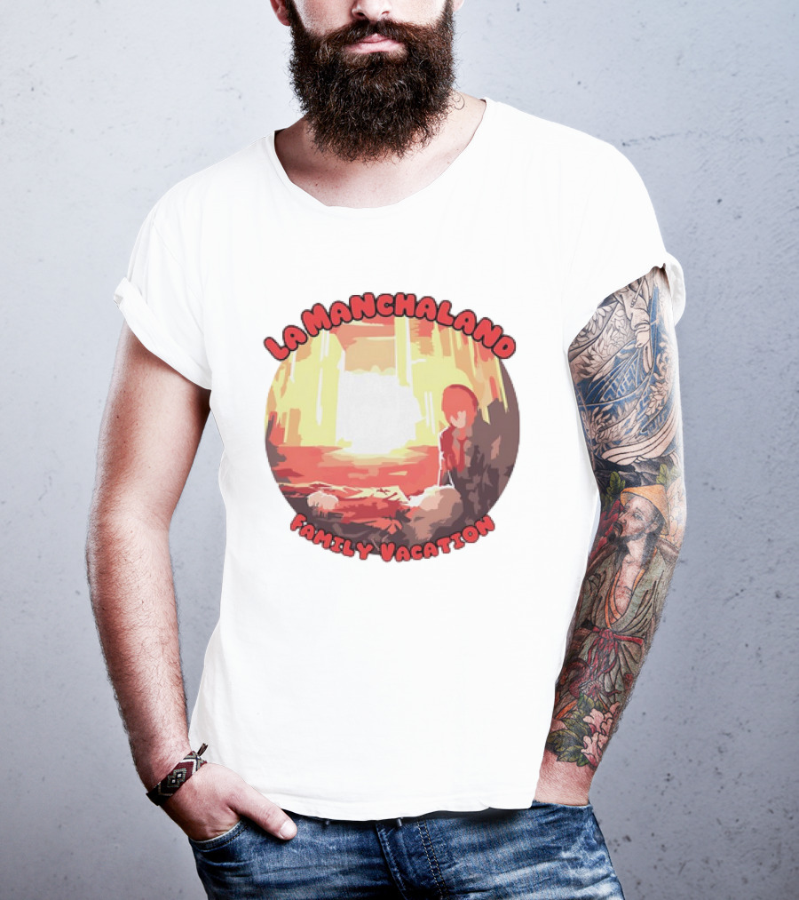 La Manchaland Family Vacation Sci-Fi Adventure Scene T-Shirt