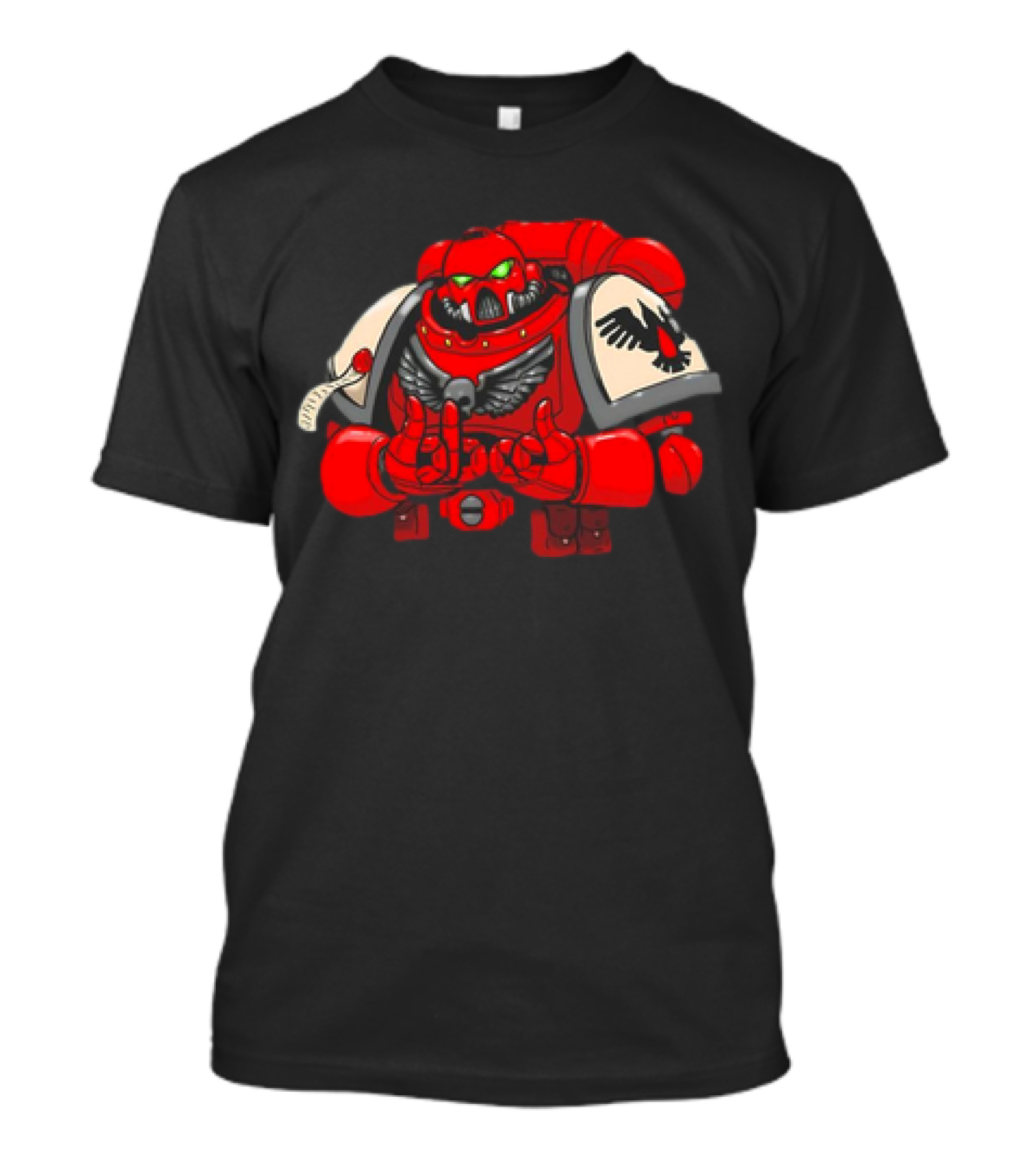 Be Positive Thieving Magpie Knight Space Marine Winged Armor T-Shirt