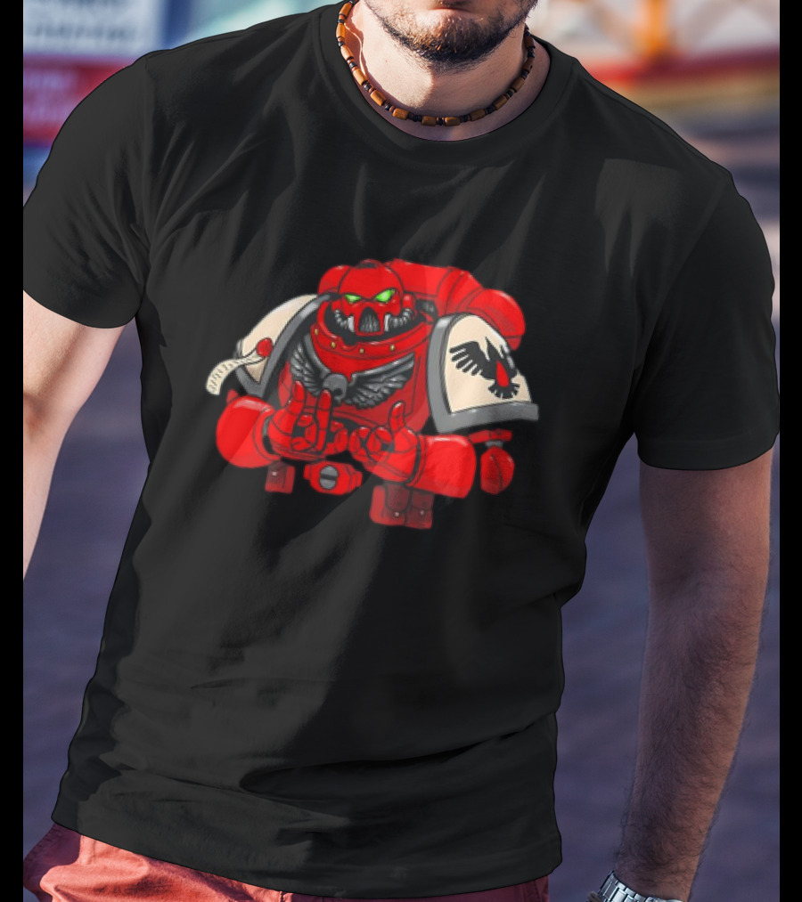 Be Positive Thieving Magpie Knight Space Marine Winged Armor T-Shirt