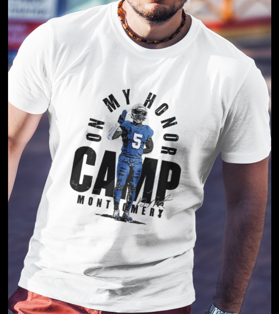 On My Honor Camp Montgomery David Montgomery Signature 5 Football Player T-Shirt