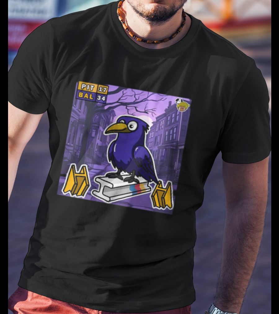 Baltimore Ravens Dominate Pittsburgh Steelers 34-17 Victory Showdown T-Shirt