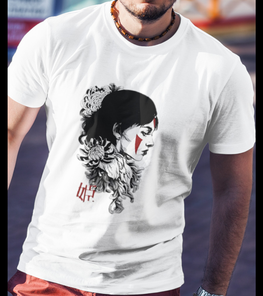 Princess Mononoke San Chrysanthemum Japanese Kanji T-Shirt