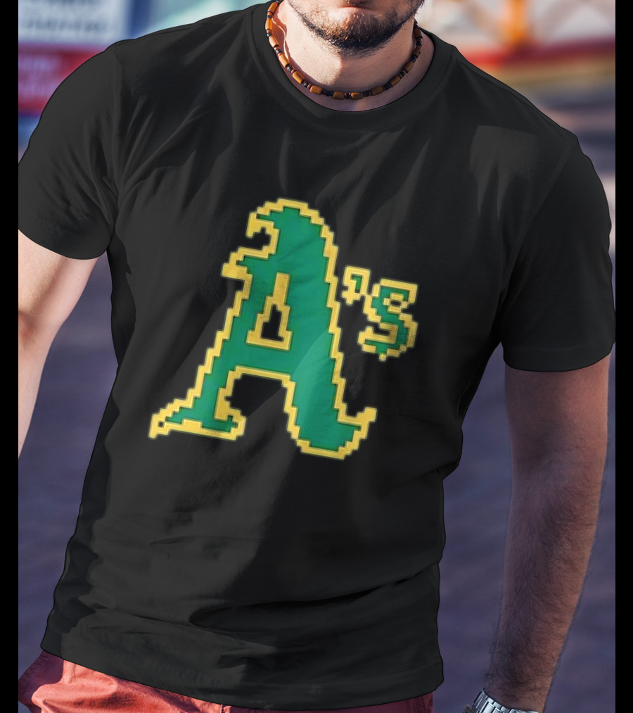 Tecmo A's Retro Gaming Style Logo Oakland Athletics T-Shirt
