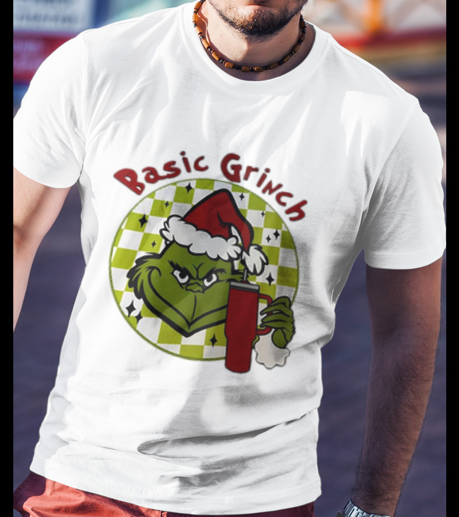 Basic Grinch Christmas Santa Hat Holiday Mug T-Shirt