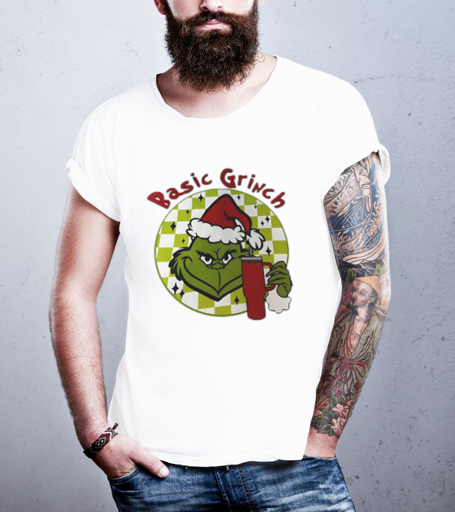 Basic Grinch Christmas Santa Hat Holiday Mug T-Shirt