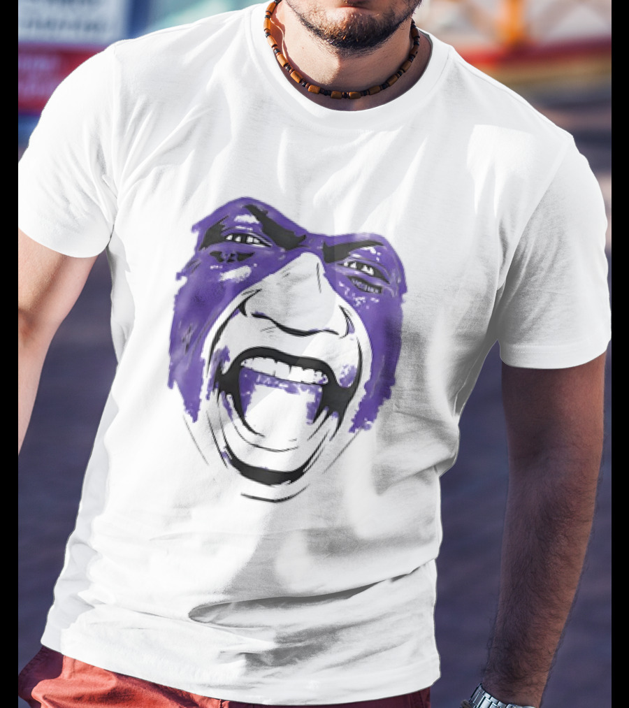 John Randle Minnesota Vikings Face Paint Scream T-Shirt