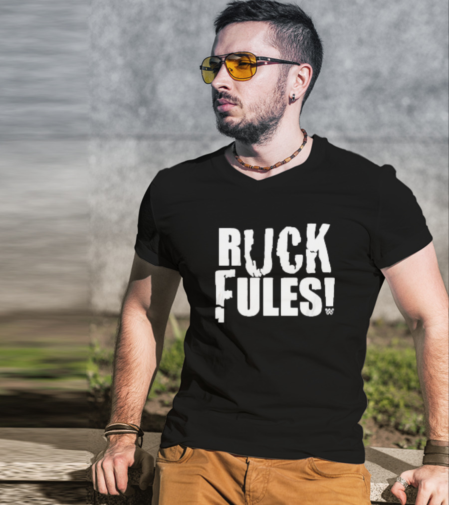John Cena Ruck Fules WWE Parody Bold Lettering T-Shirt