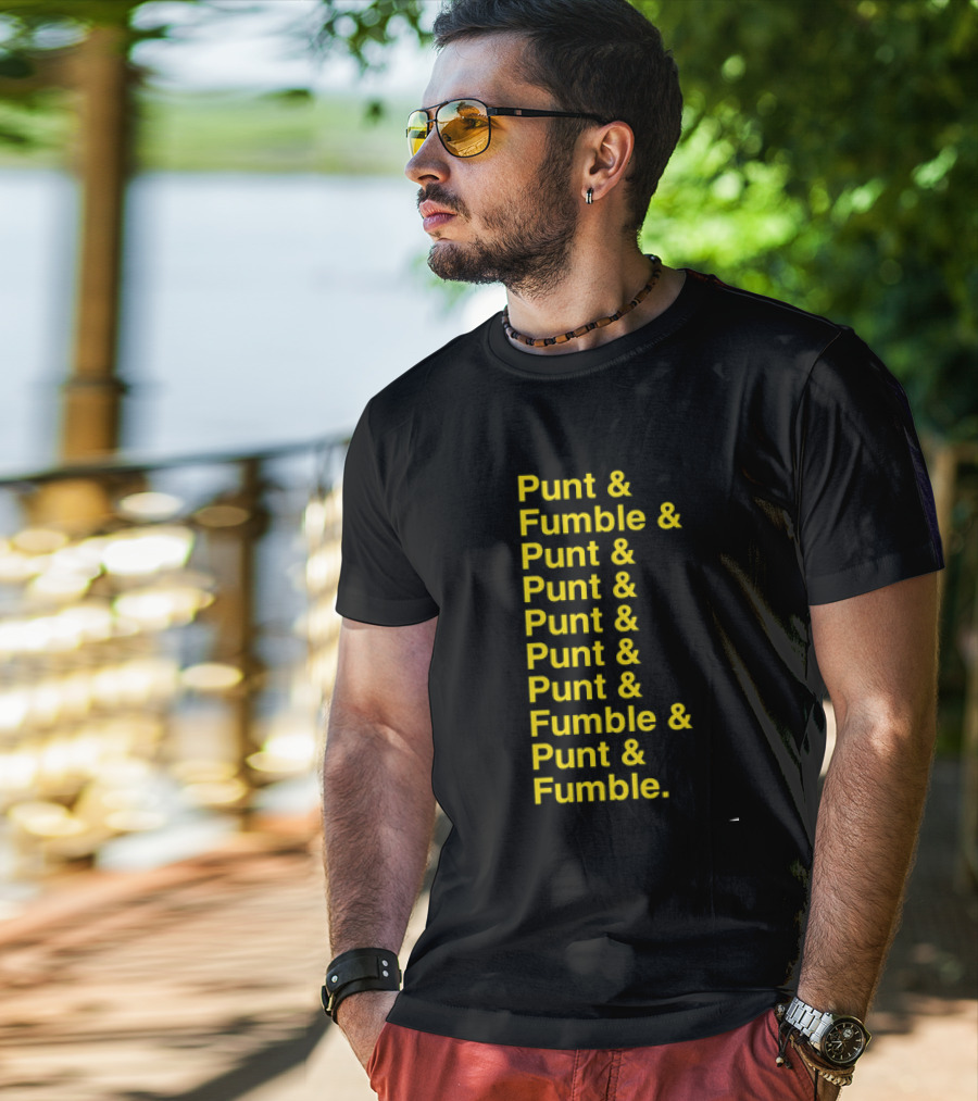 Iowa At Penn State Game Punt And Fumble Commemorative T-Shirt