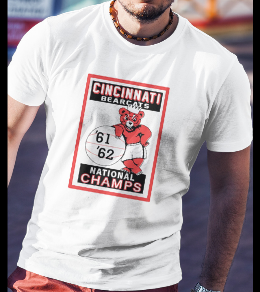 Cincinnati Bearcats 1961 1962 Basketball National Champs Retro T-Shirt